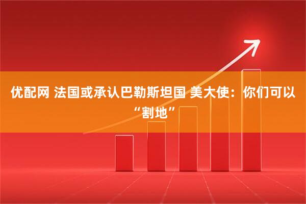 优配网 法国或承认巴勒斯坦国 美大使：你们可以“割地”