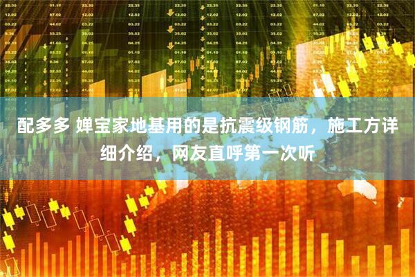 配多多 婵宝家地基用的是抗震级钢筋，施工方详细介绍，网友直呼第一次听