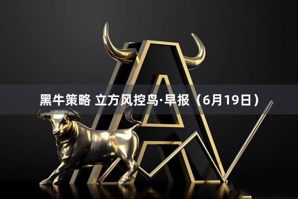 黑牛策略 立方风控鸟·早报（6月19日）