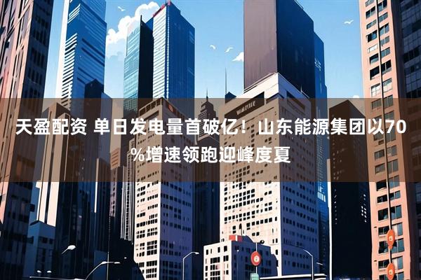 天盈配资 单日发电量首破亿！山东能源集团以70%增速领跑迎峰度夏