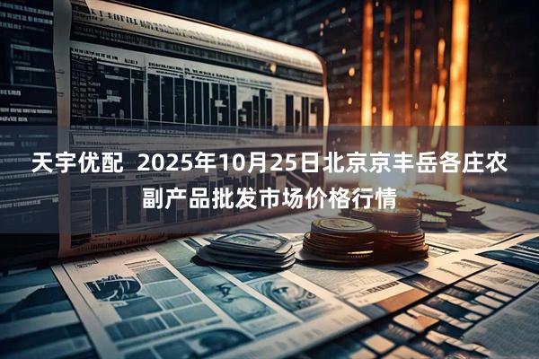 天宇优配 2025年10月25日北京京丰岳各庄农副产品批发市场价格行情