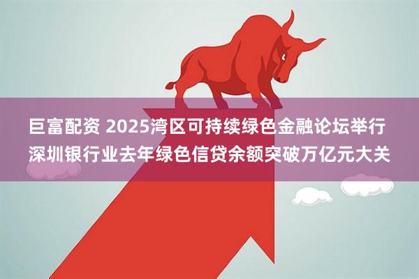 巨富配资 2025湾区可持续绿色金融论坛举行 深圳银行业去年绿色信贷余额突破万亿元大关