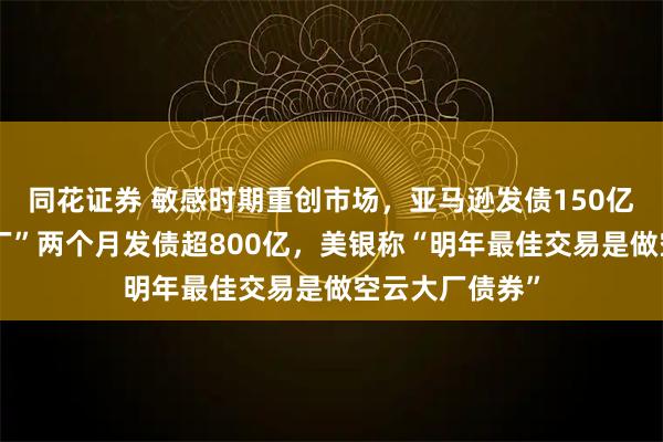 同花证券 敏感时期重创市场,亚马逊发债150亿美元,“四大厂”两个月发债超800亿,美银称“明年最佳交易是做空云大厂债券”